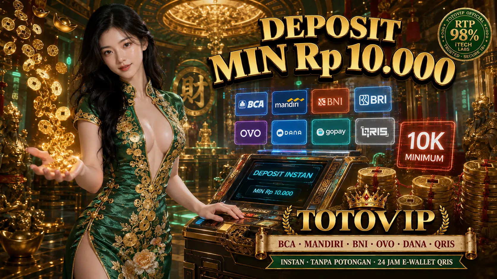 Deposit TotoVIP 4 Metode Pembayaran Mulai Rp 10.000