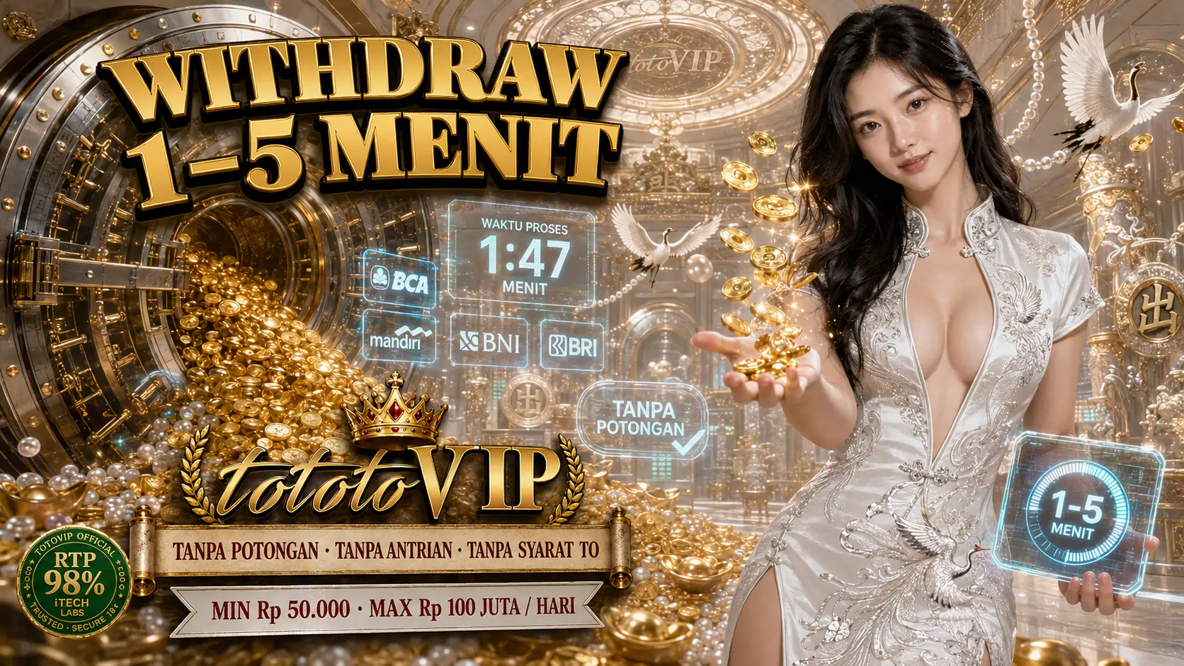Withdraw TotoVIP Benchmark 1-5 Menit Tanpa Potongan